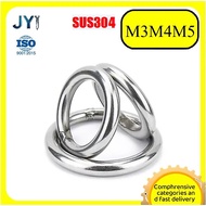 304 stainless steel solid welded O-ring, lifting ring steel ring, yoga hammock connecting ring, pet 