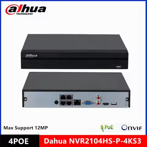 Dahua NVR2104HS-P-4KS3 4CH 4Poe & NVR2108HS-8P-4KS3 8CH 8 Poe Ports 1U Network Video Recorder 4k nvr