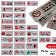 ARCYLIC PVC SIGN BOARD | SIGN BOARD PELBAGAI JENIS