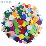 COLO 160 Pcs Round Foam Sticker Colorful Sticker Glittering Foam Sticker for Cards Scrapbooking