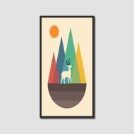 Dine Wood SCANDINAVIAN RAINBOW WALLDECOR DECORATION AN WALL POSTER 30X16CM 03 VINTAGE