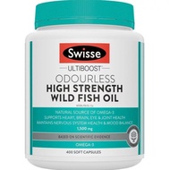 Swisse Odourless High Strength Wild Fish Oil 1500mg 400 Capsules