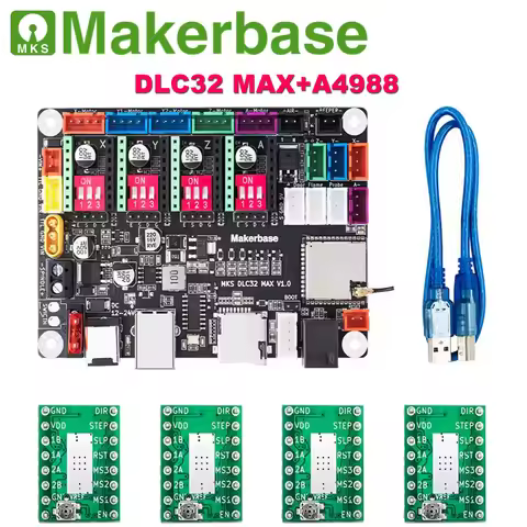 Makerbase MKS DLC32 MAX CNC Controller 4 axis Expansion Card GRBL 32 bit ESP32 Shield Breakout Board