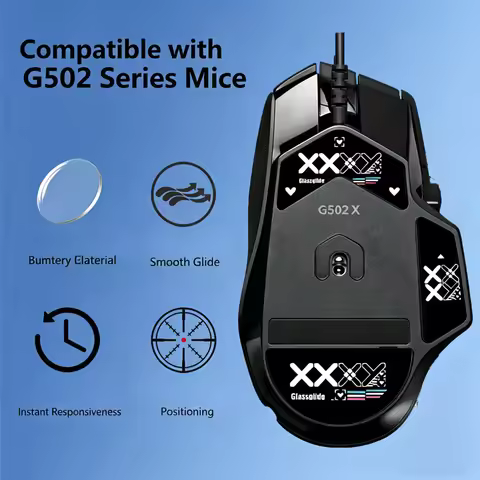 Glass Mouse Skates Feet Compatible with Logitech G502 X Wired / G502 X Wireless Gaming Mouse Feet Re