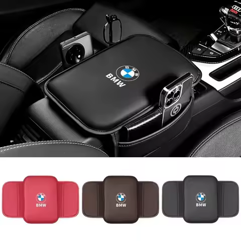Car Armrest Box Pad Leather Auto Armrest Mat Car Accessories For BMW E63 E70 E88 E90 E92 E93 E39 E46