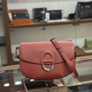 90%New Used Hermes Cherche Midi 25 磚紅色銀扣Evercolor Brique #愛馬仕豬鼻包