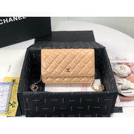 Wallet on Chain (Apricot Color with Gold Buckle)