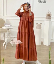 Imah momo \\ Gamis Kirania Rayon Twill Premium Fashion Muslim Kekinian Maxy Dress Wanita Muslimah Te