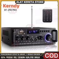 MERAH (PCB Red Color)Kerndy BT-298 Bluetooth EQ Audio Amplifier Karaoke Home Theater FM Radio 600w a