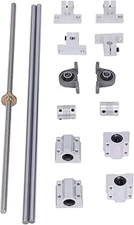 400mm T8 Lead Screw Kit with Optical Axes, Lead Screw, Lead Screw Nut, Sliding Block, Coupling, Pill