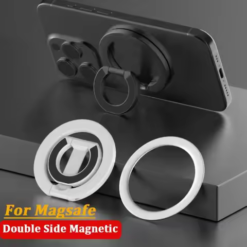 Double Sided Magnetic Phone Ring Holder Portable Folding Cellphones Stand Support Bracket for iPhone