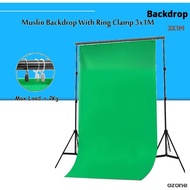3Mx1M Muslin Photo Background Studio Screen Backdrop Cloth with Stand