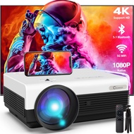 Projector,Portable Projector,Projector with Wifi and Bluetooth,Outdoor Movie Projector 1080P,Wifi Pr
