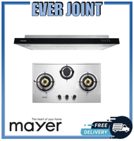 Mayer MMSS773HI / MMGH773HI [75cm] 3 Burner Gas Hob + MMSI900LEDHS [90cm] Semi-Integrated Slimline Cooker Hood Bundle Deal