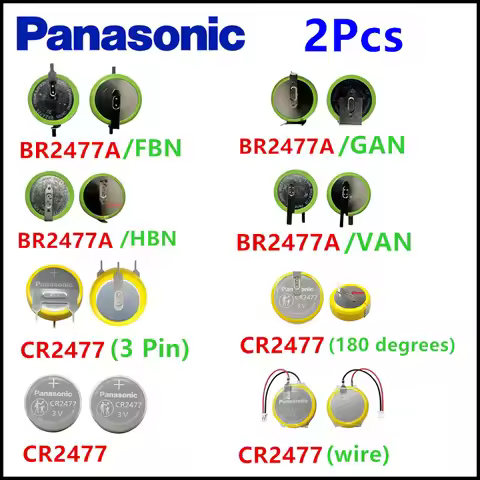 2PCS Original Panasonic CR2477 battery BR2477A BR2477A/HBN BR2477A/FBN BR2477A/VAN BR2477A/GAN br247
