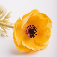 Artificial Anemone Blooms, Golden / Plastic Flower Decoration