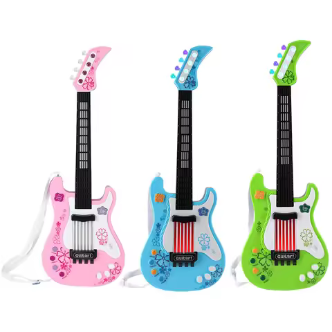 Guitar Musical Instrument Kids Guitarw 4 Dynamic Rhythms 4 Animal Songs for Children Guitar for 3 Ye