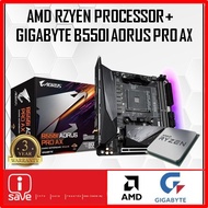 Gigabyte B550i AORUS PRO AX B550 AM4 MOTHERBOARD + AMD ATHLON / RYZEN 3 / RYZEN 5 / RYZEN 7 / RYZEN 