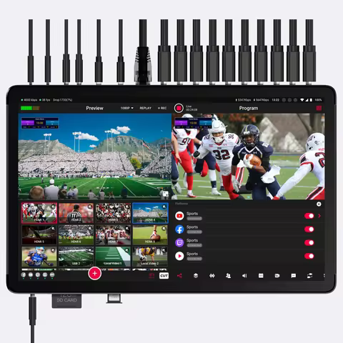 YoloLiv YoloBox Extreme, All-in-one 4K Live Video Streaming Equipment with 8 HDMI Inputs, Switcher M