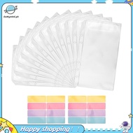 【ouwym9al】A6 Binder Pockets 12PCS No Zipper Envelopes for Budgeting,6-Hole Zipperless Binder Pouches