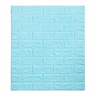 wallpaper foam embos 3d sticker bata - biru muda