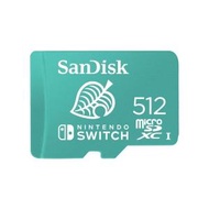SanDisk - Nintendo MicroSD 512GB UHS-1 100M/R 90M/W Switch Card (SDSQXAO-512G-GN3ZN)
