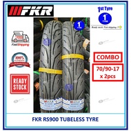 FKR MOTORCYCLE TYRE COMBO RS900 TUBELESS 70/90-17 x 2 [ TAYAR 2024 ]