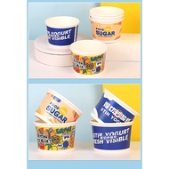 Thick-cut fried yogurt bowl, specialized round shaved ice bowl, iced porridge container, fishing fru