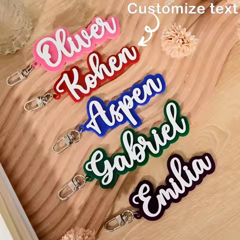 Personalized Name Keychain, Backpack Name Tag, Diaper Bag Tag, School Bag Tag, Back to School Tag, L