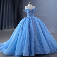LIGHT BLUE WEDDING GOWN / WEDDING GOWN / BABY BLUE WEDDING GOWN
