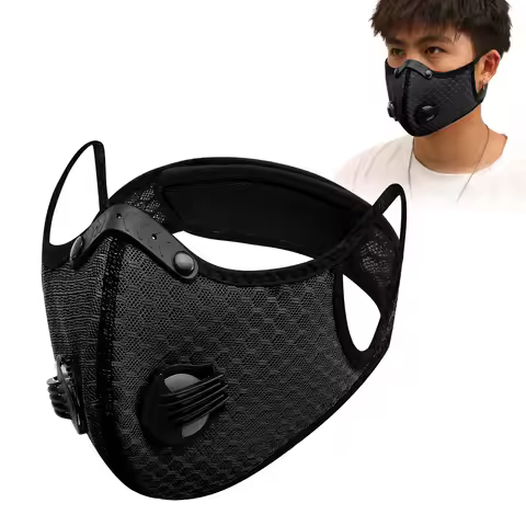 Breathing Valve Mask Antifog Dustproof Mask PM2.5 Filter Mask Activated Charcoal Mask Outdoor Sports