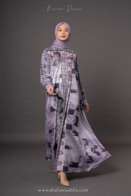Kinan Dress by Shalu Nisabila Gamis mewah full motif printing