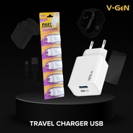 18W USB Smartphone Charger Travel Adapter V-Gen Fast Charging Charger Head Adapter Batok Casan Fast 