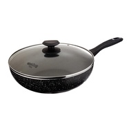 Wyking 30cm Induction Non-stick Wok Pan with glass lid