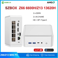 SZBOX Ryzen 5 Z66 6600H/Z13 13620H MINI PC DDR5 M.2 2280 NVME SSD Intel I7 13620H Windows 11 Pro WIF