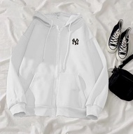 jaket wanita resleting ny wy zipper cewek jumbo hoodie wanita ala korea l xl xxl xxxl xxxxl hoodie b