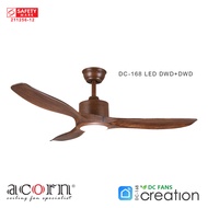 Acorn Creation DC-168 DWD | 42 &amp; 48 Inch Ceiling Fan | 20W LED Tri-Color | Free Decorative No Light Cover | Create Your Own Palette | SMART App