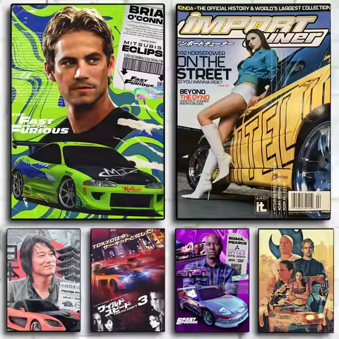 F-Fast and F-Furious 2 Classic Vintage Poster Wall Art Print Poster Decorative Mural Home Decor Gift