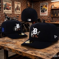 MLB Baseball Cap with Embroidered -Detroit Tigers MLB Cartoon Navy 59FIFTY A-Frame Fitted Cap multi-