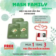 MASK FAMILY - Mặt nạ bơ cấp ẩm Avocado 28ml - (hộp)