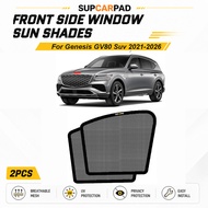 For Genesis GV80 SUV 2021-2026 Side Window Sunshade, Heat Insulation Privacy Curtain Breathable Mesh