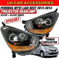 PERODUA MYVI LAGI BEST2012 - 2014 PROJECTOR HEADLAMP ( CLEAR  + BLACK )