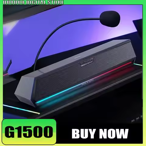 Hecate G1500 BAR Bluetooth Speaker Dual-mode Stereo Sound Quality Pluggable ENC Microphone Noise Red