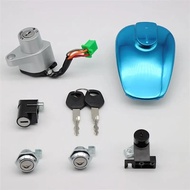 Motorcycle Lock Key Set Ignition Switch Side Cover Fuel Tank Gas Cover Cap Lock for Suzuki GZ150-A G