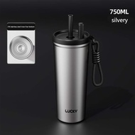 Tumbler 750ML Keluli Tahan Karat 316 Seramik Bernilai Tinggi Cawan Kopi Kereta Tahan Panas Sejuk Mud