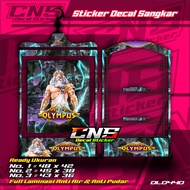 Stiker Sangkar Kotak KAKEK ZEUS GATES OF OLYMPUS High Quality Bisa REQUEST CUSTOM - CNS STICKER
