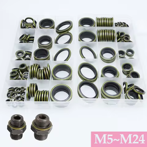 Seal Washer M5 M6 M8 M10 M12 M14 M16 M18 20 M24 Bonded Metal Rubber Gasket Oil -resistant Oil Drain 