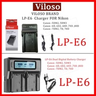 Canon LP-E6 Viloso Camera Battery and Charger for CANON -5DM3/ 5DM2/6D/6D2/60D/7DM2/7D/70D