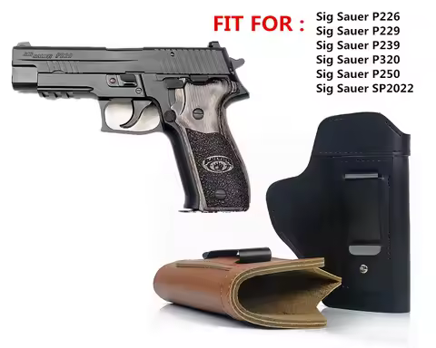 Concealed Leather IWB Holster Carry Gun Holster for Sig Sauer P226 SP2022 P229 P250 Glock 17 19 43 B