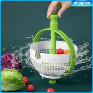 [Ahagexa] Household Fruit Dryer Drainer Multifunctional Manual Vegetable Washer and Dryer for Cabbage Lettuce Vegetables Fruit Spinach